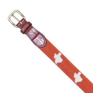 NEEDLEPOINT AND LEATHER BELT