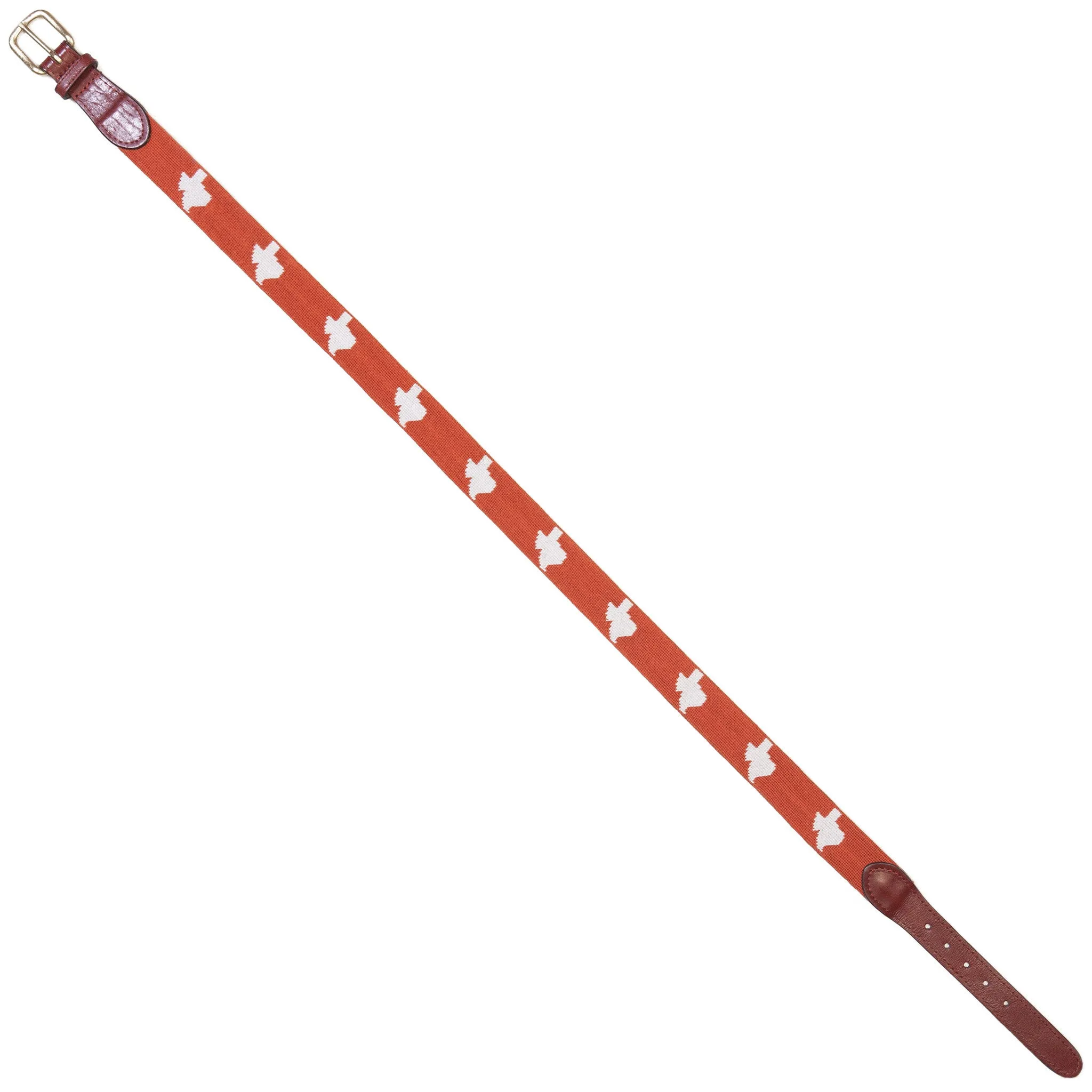 NEEDLEPOINT AND LEATHER BELT