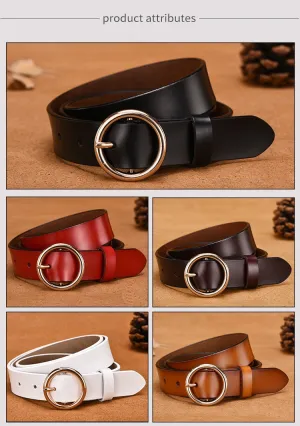 New Circle Pin Buckles Belt