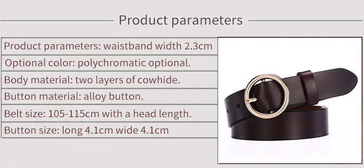 New Circle Pin Buckles Belt