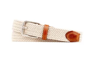 Newport Woven Stretch Belt in Sand