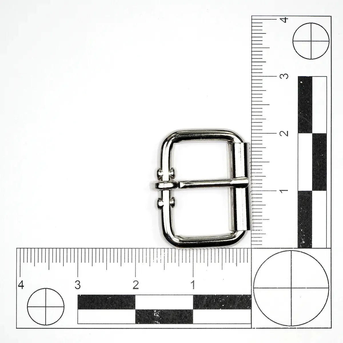 Nickel Steel Roller Buckle 1 1/2 Inch