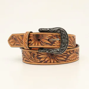 NOCONA 1 1/2" SUNFLOWER EMBROIDERED LADIES BELT