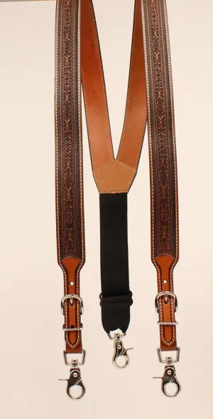 Nocona Tooled Suspenders