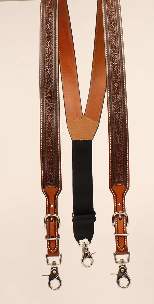 Nocona Tooled Suspenders