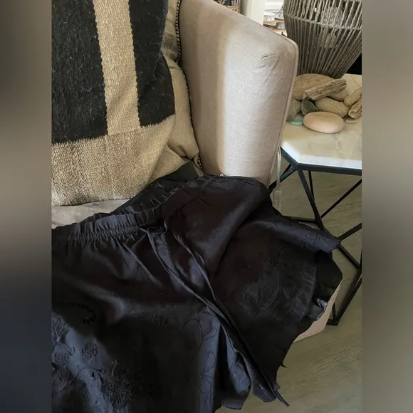 NWT- RAG &amp; BONE Marley FloralEmbroidered Drawstring Shorts Size L