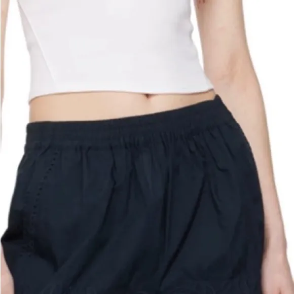 NWT- RAG &amp; BONE Marley FloralEmbroidered Drawstring Shorts Size L