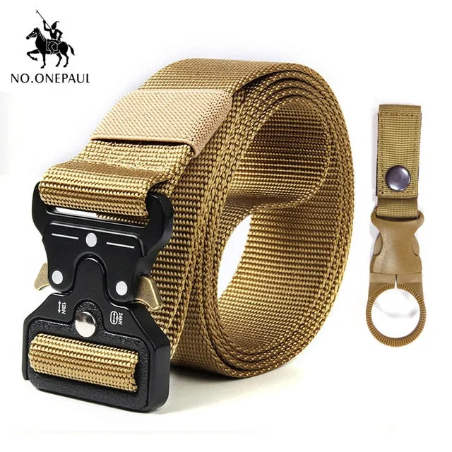Nylon Tactical belt Military high quality men's training belt metal multifunctional buckle outdoor Battle sports new Alloy