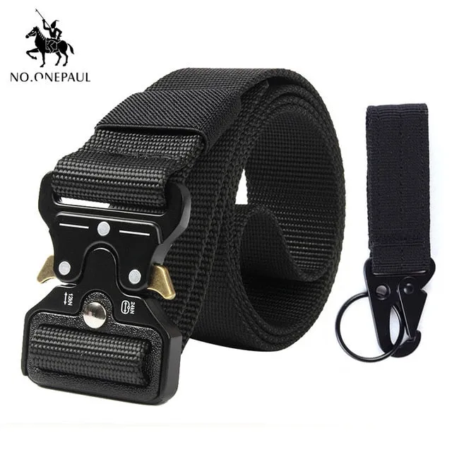 Nylon Tactical belt Military high quality men's training belt metal multifunctional buckle outdoor Battle sports new Alloy