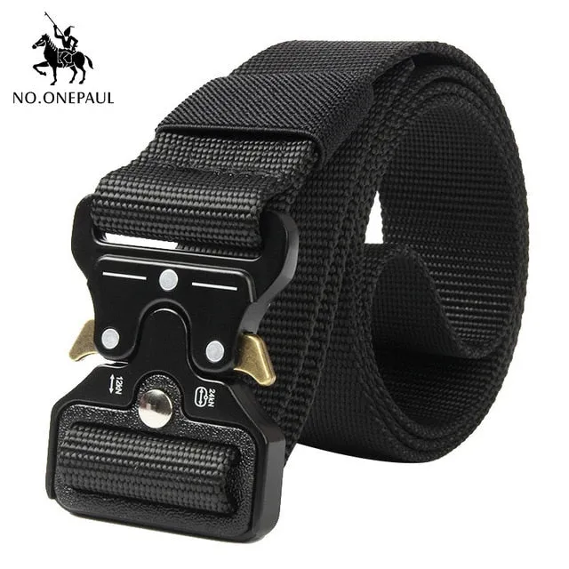 Nylon Tactical belt Military high quality men's training belt metal multifunctional buckle outdoor Battle sports new Alloy