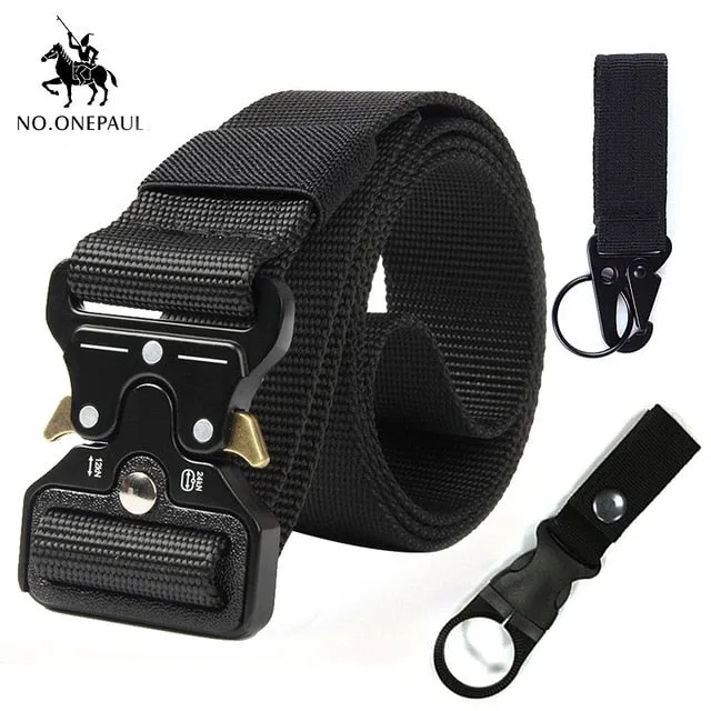 Nylon Tactical belt Military high quality men's training belt metal multifunctional buckle outdoor Battle sports new Alloy