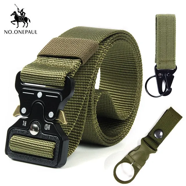 Nylon Tactical belt Military high quality men's training belt metal multifunctional buckle outdoor Battle sports new Alloy