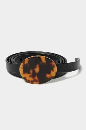 Orbit Belt in Black and Tortoise