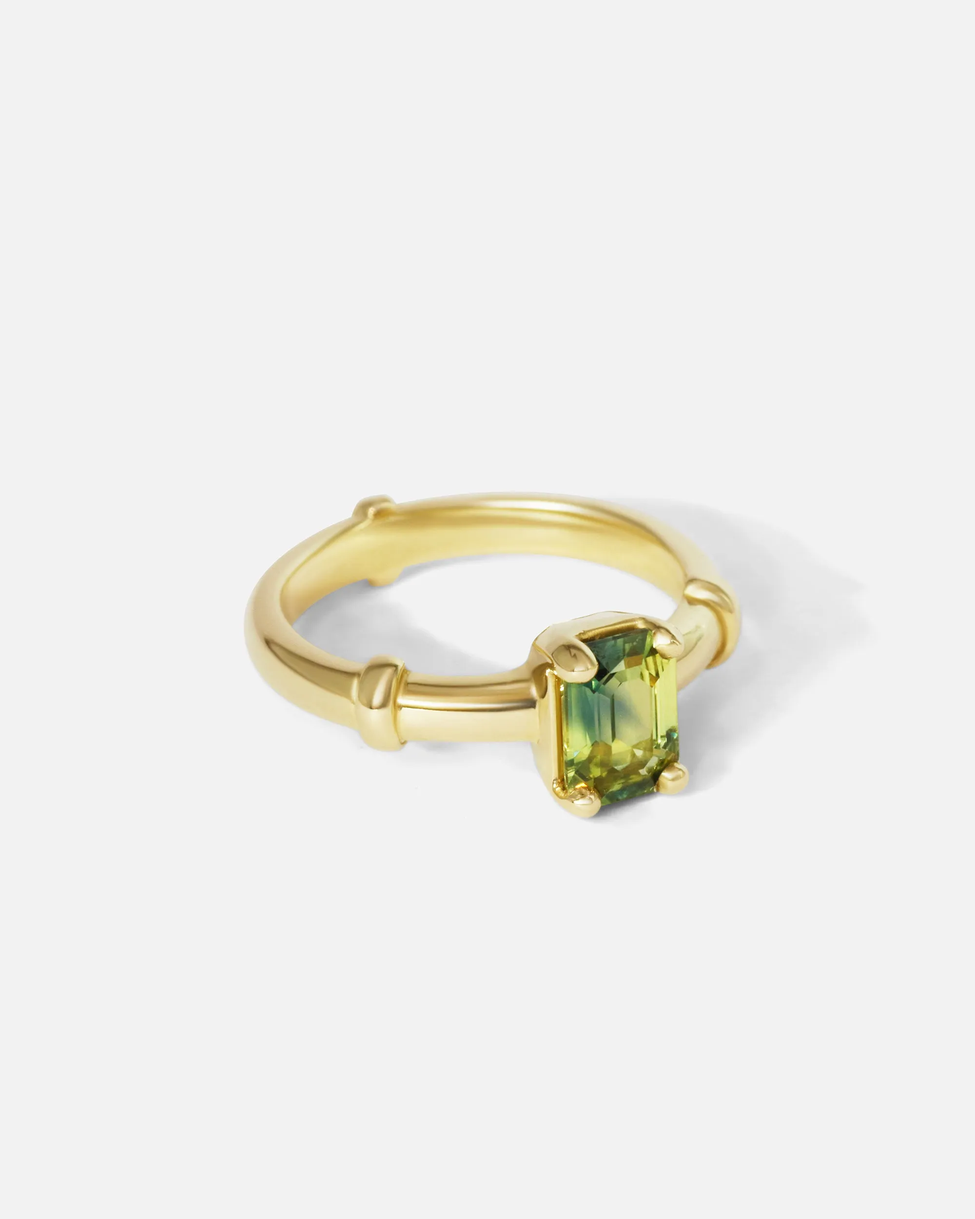 Orion Solitaire Green Sapphire Ring