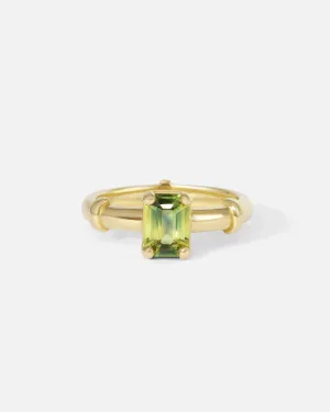 Orion Solitaire Green Sapphire Ring