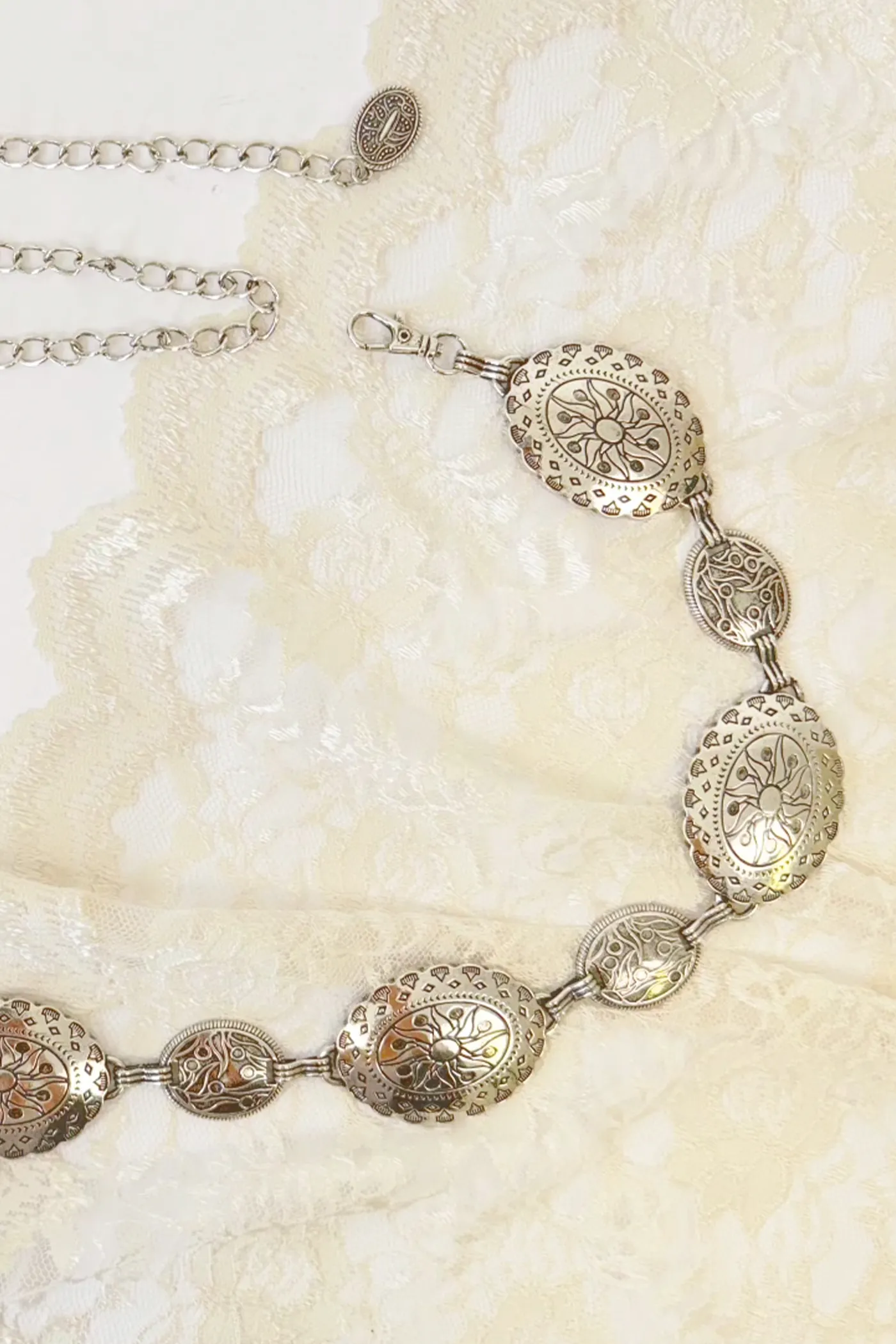 Oval Metallic Conch Belt