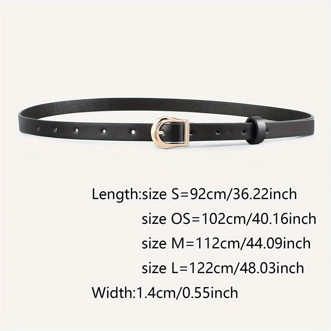 Pack of 4 Women's Leather Belts with Gold Buckles