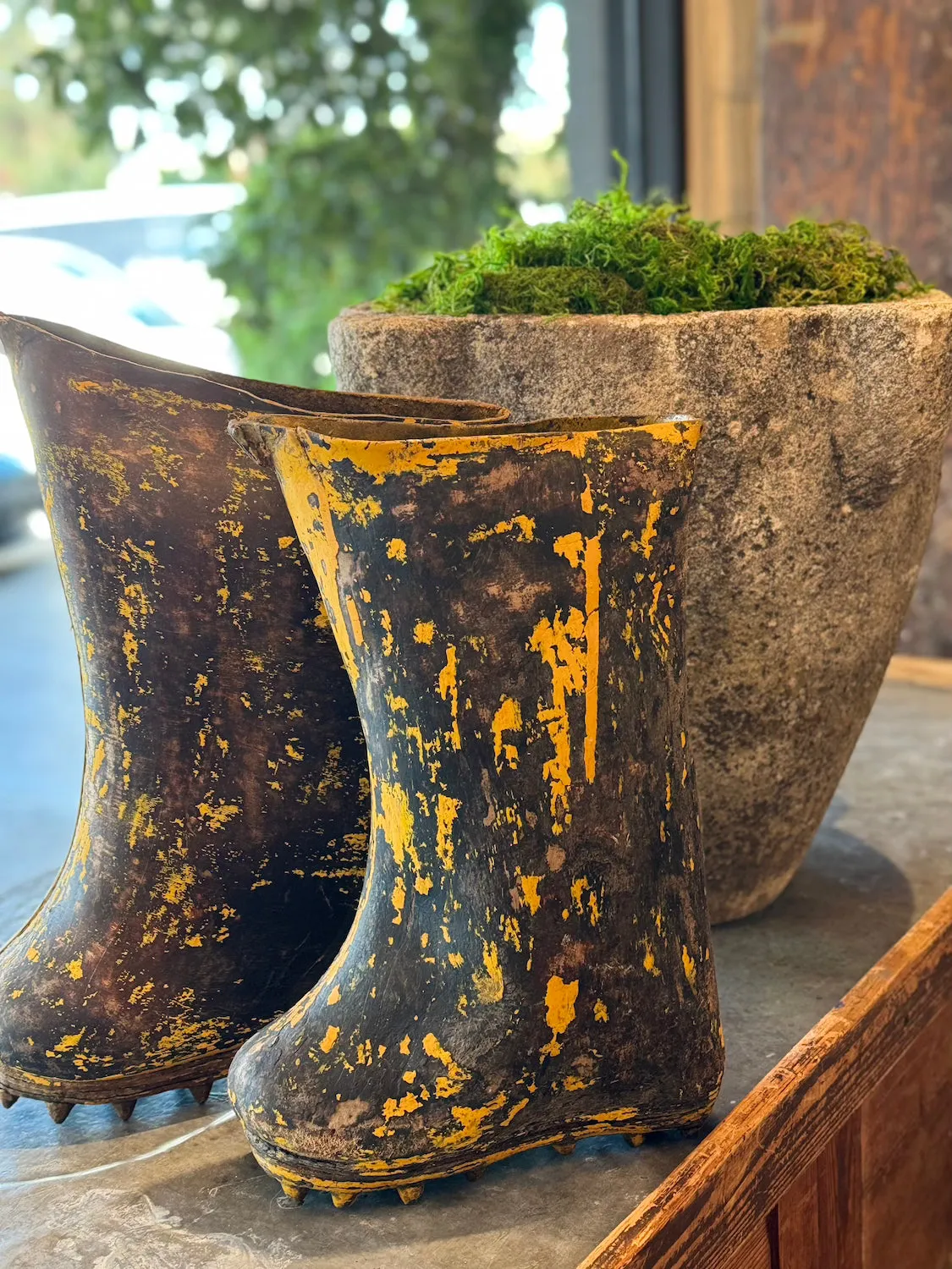 Pair of Antique Japanese Rice Paddy Boots
