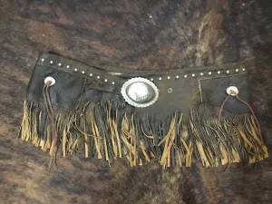 Patricia Wolf Pocket Bandalero Lambskin Fringe Belt 0825