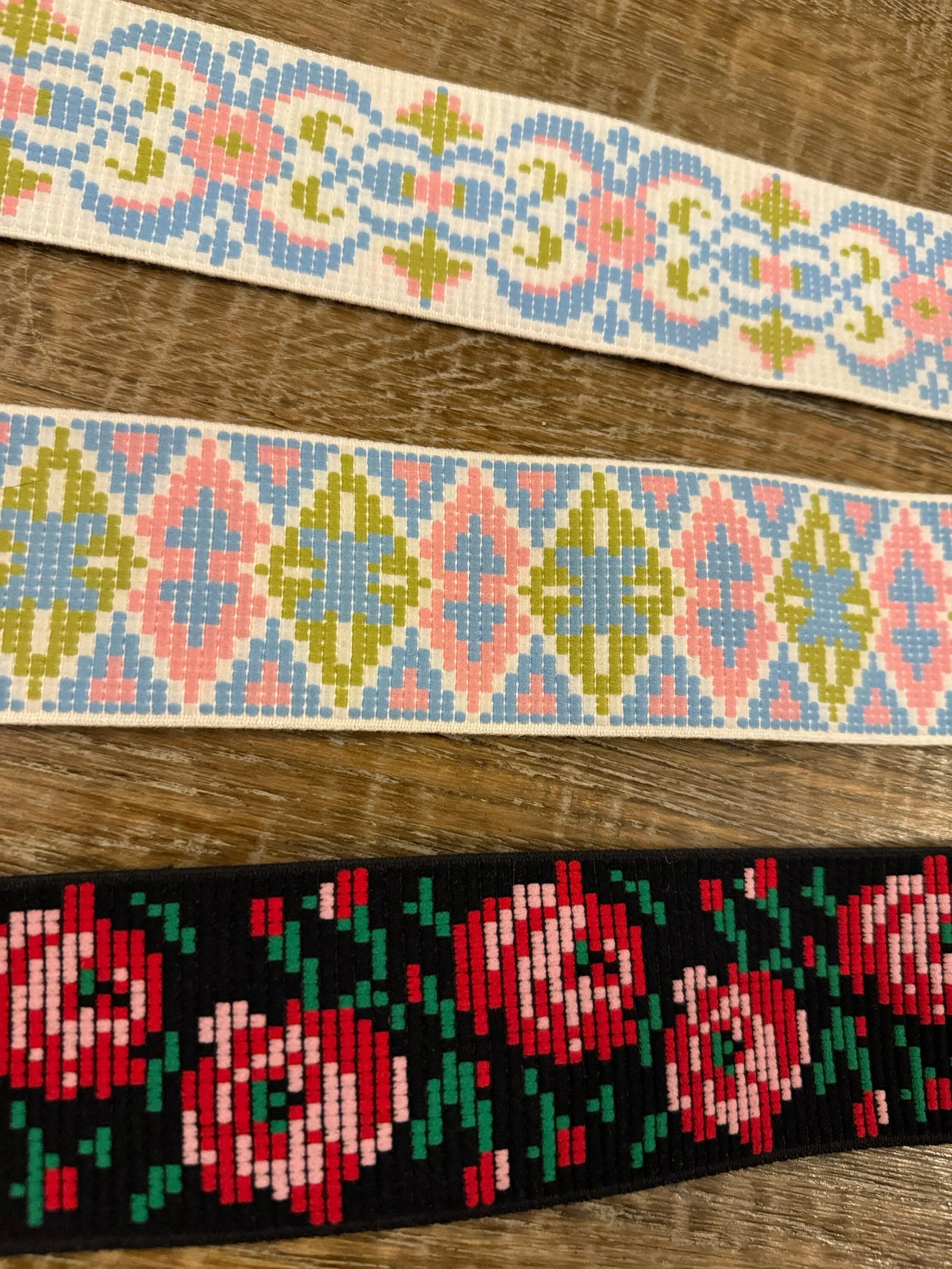 Patterned Woven Elastic, High Quality Woven Elastic, 60mm Wide, Belts, Waistband, Clothing, Craft
