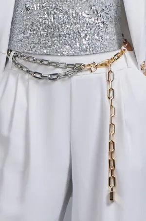 PAULA RYAN Chain Belt - Gold/Silver