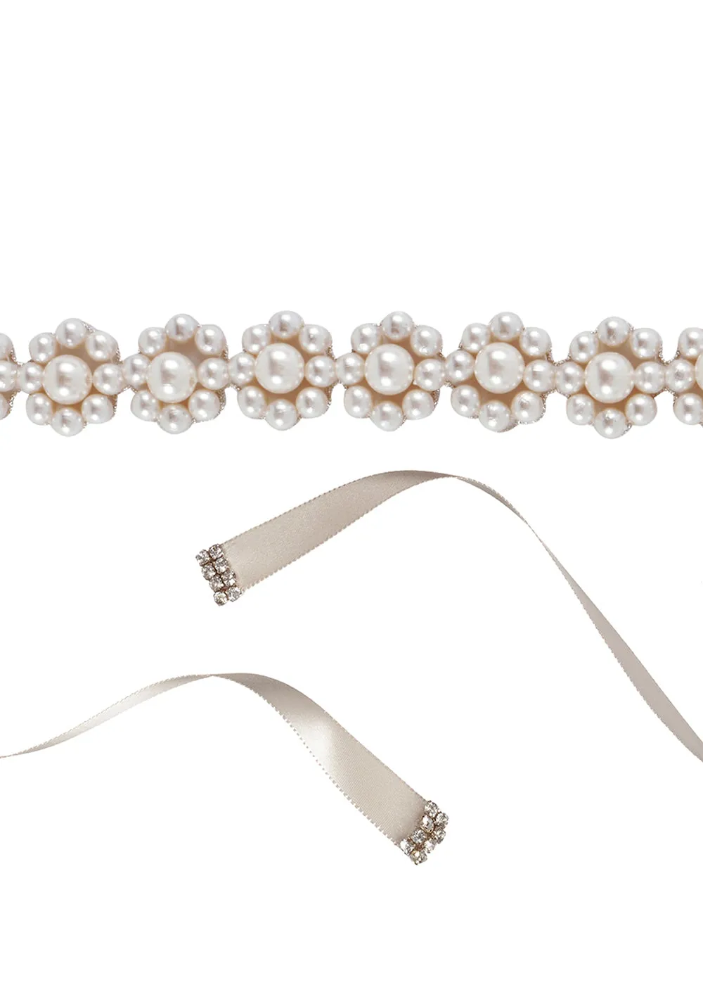 Pearl Rosette Sash