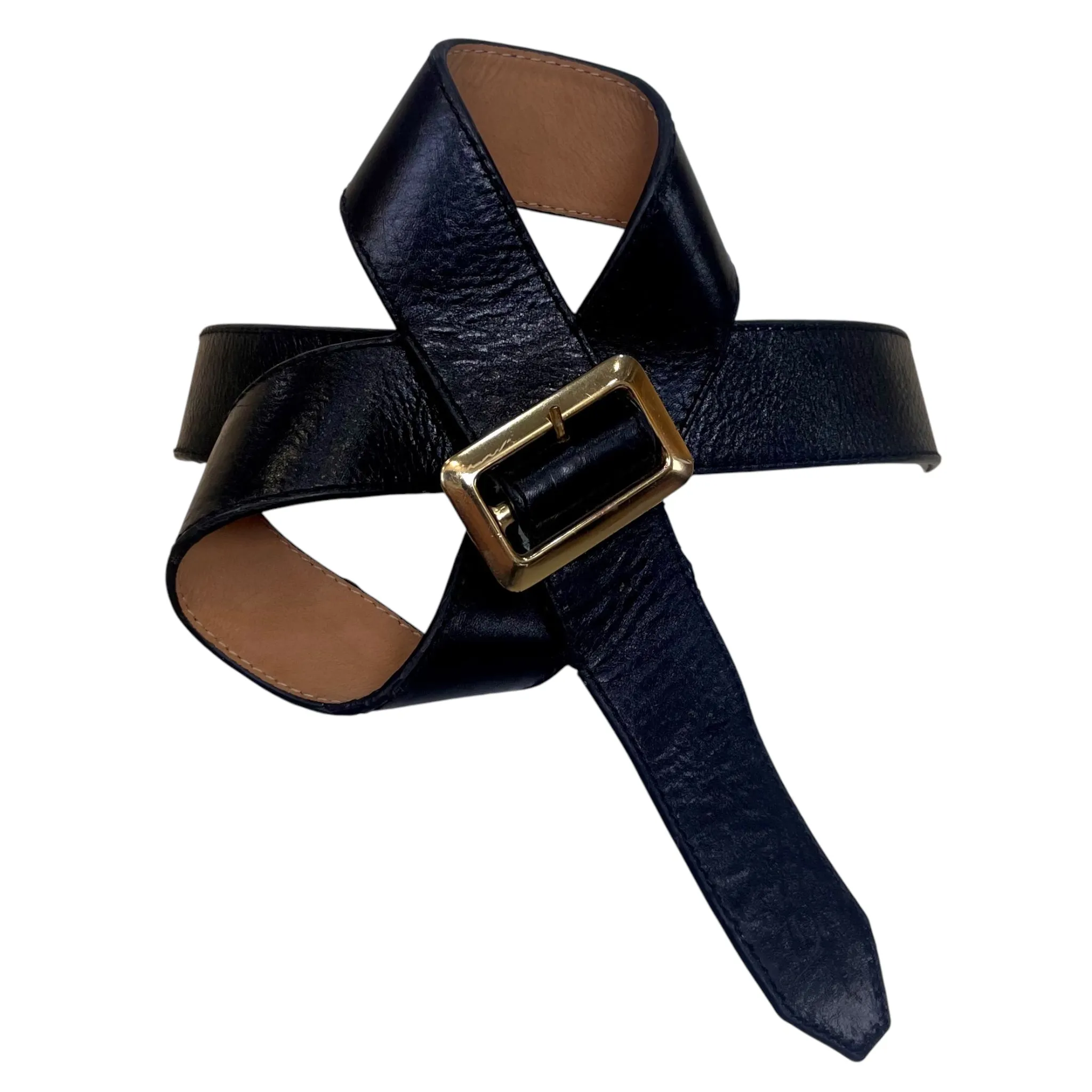 Phillip Lim 3.1 2000's Bold Black Leather Bow Belt