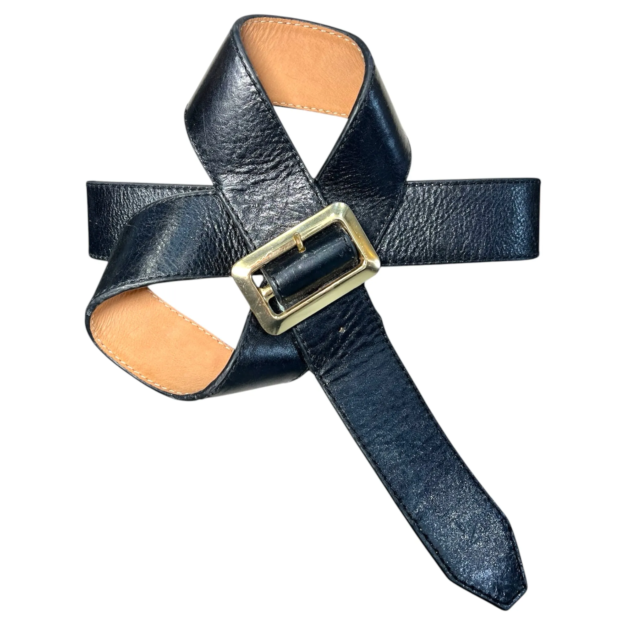Phillip Lim 3.1 2000's Bold Black Leather Bow Belt
