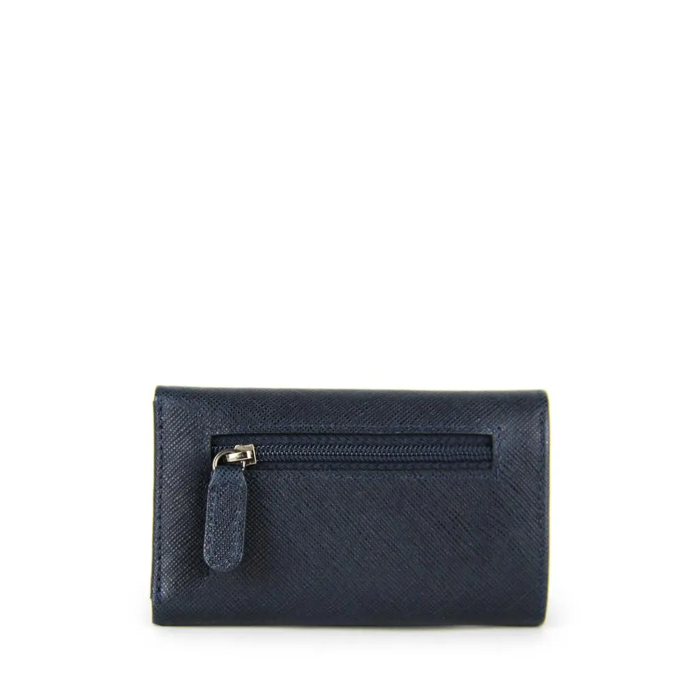 Picard Saffiano Key Leather  Holder w/ Dollar Compartment (Navy)