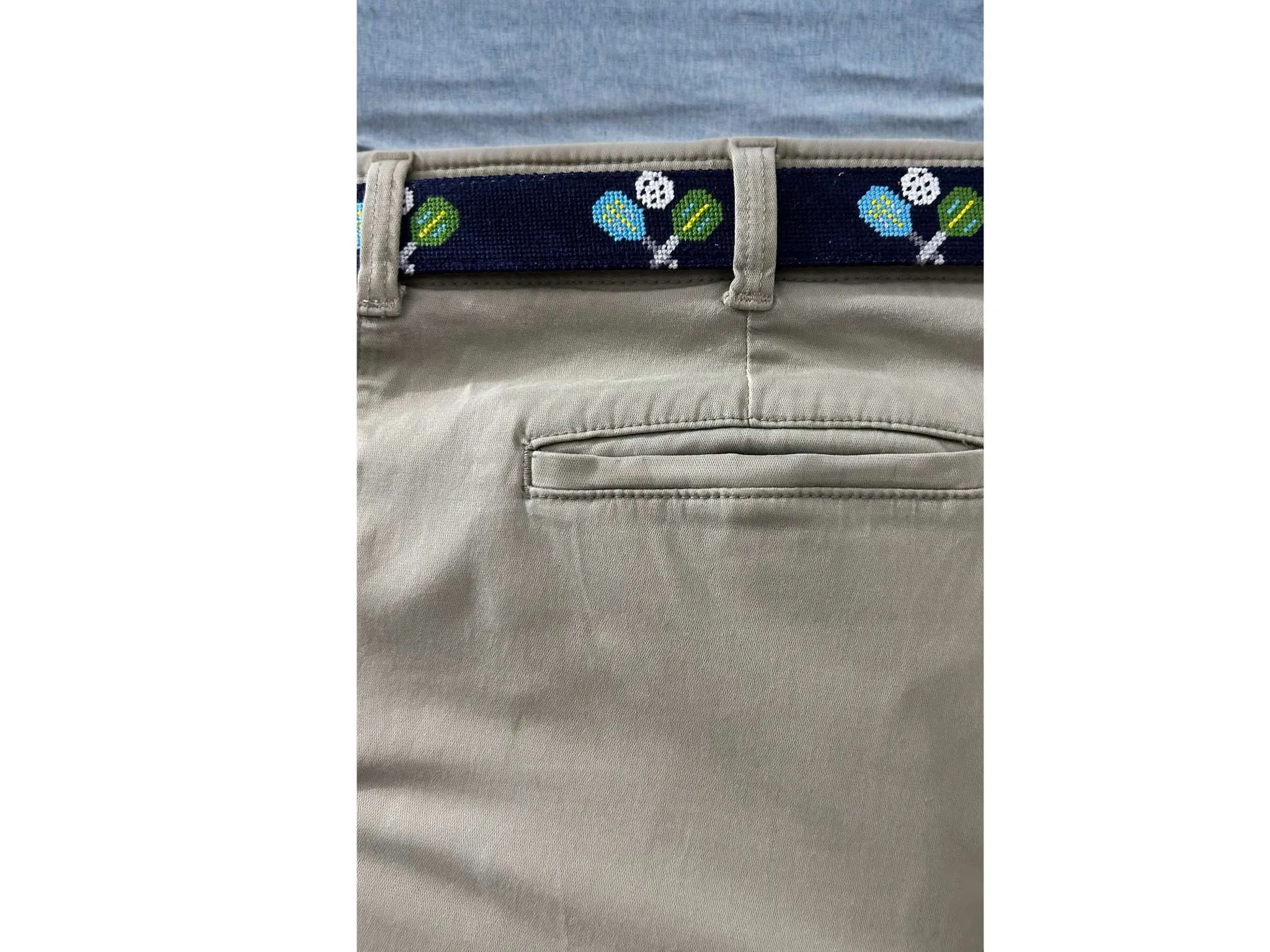 Pickleball Needlepoint Belt , classic design to fit your wardrobe