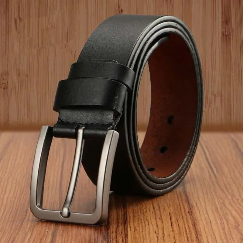 Pin Buckle Genuine Leather Luxury Strap Vintage Male Belts