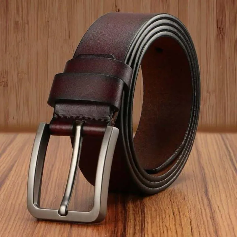Pin Buckle Genuine Leather Luxury Strap Vintage Male Belts
