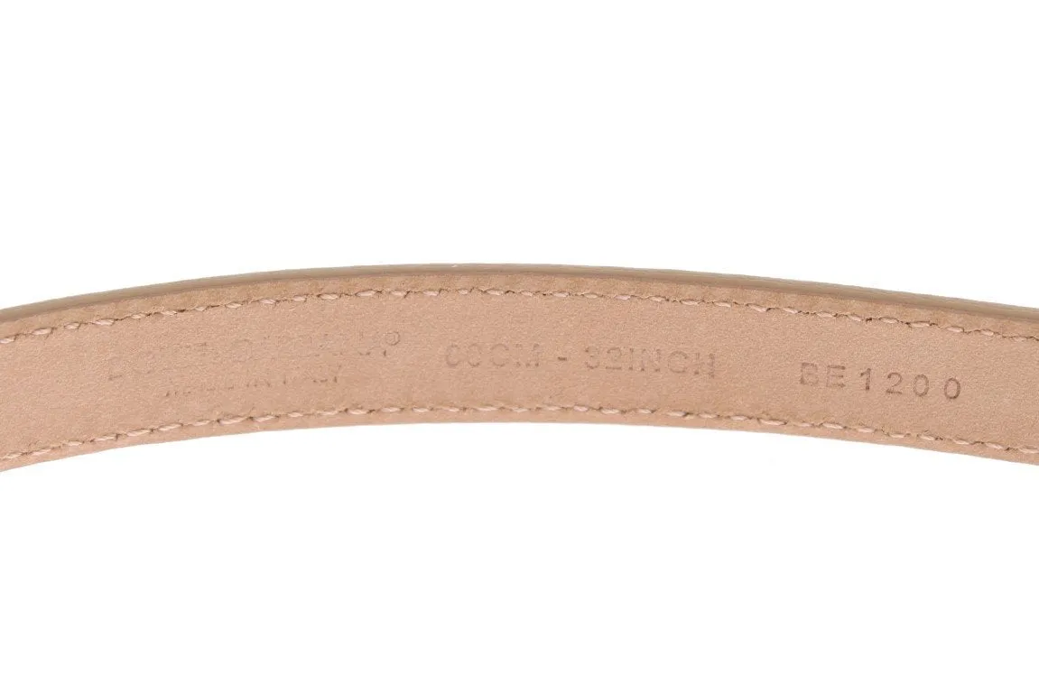 Pink Leather Gold Crystal Heart Pendant Belt