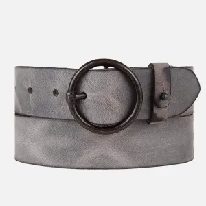 Pip | Vintage Full-Grain Leather Belt For Women GRAY