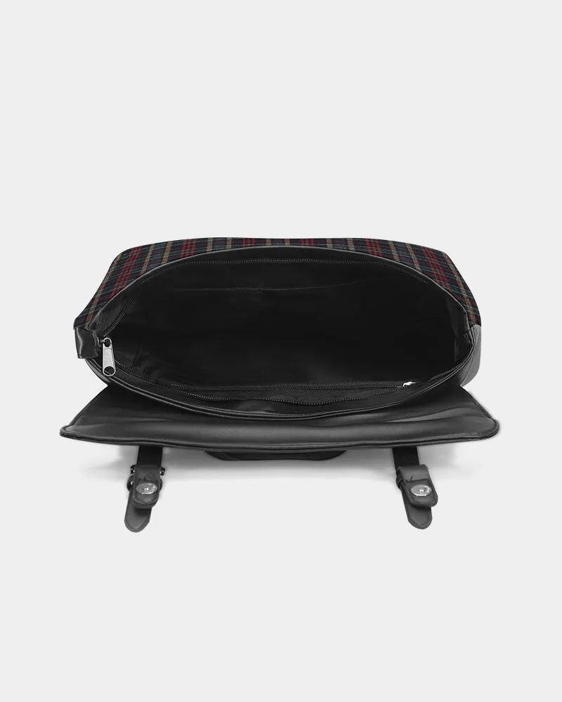 Plaid Casual Pleather Flap Backpack