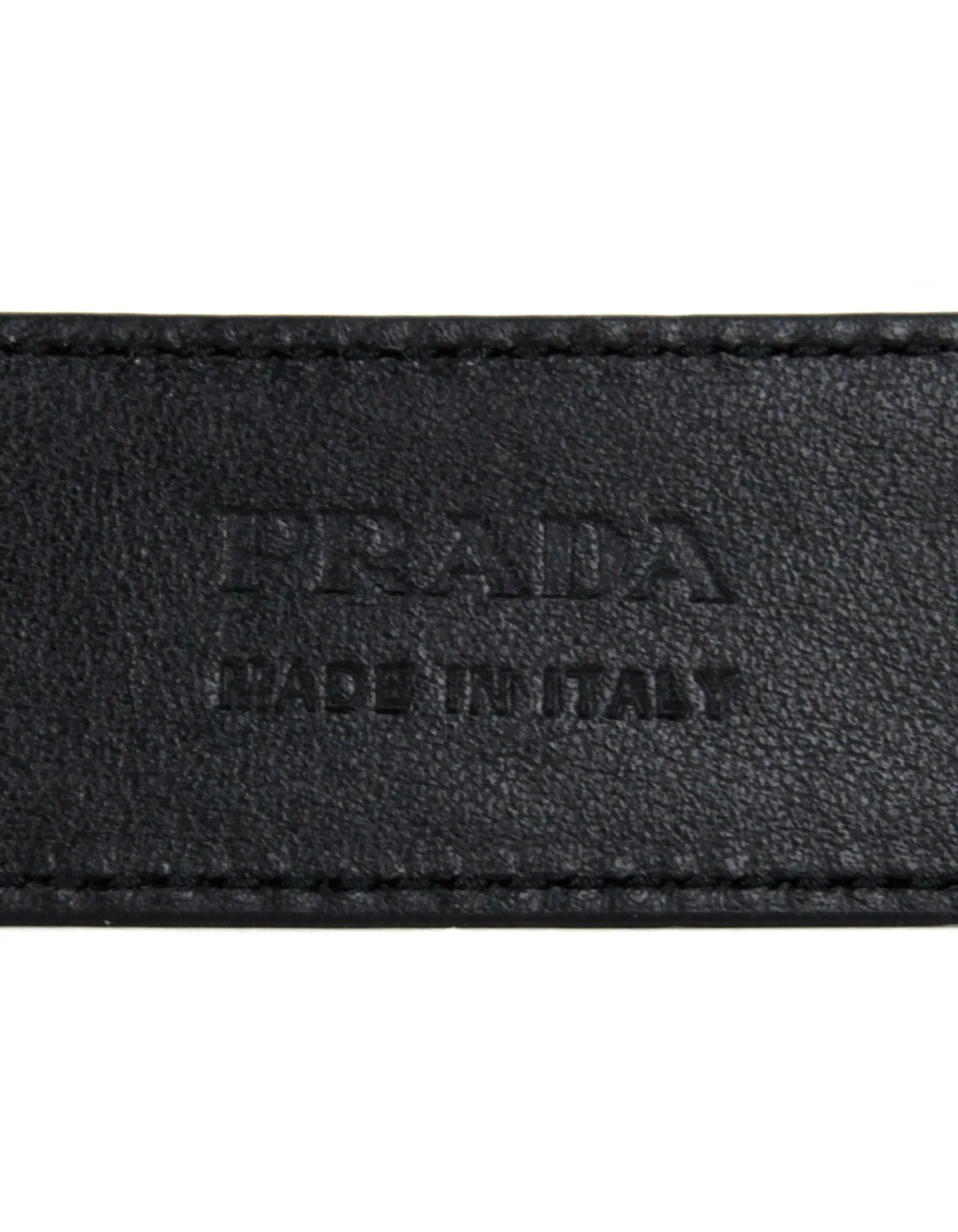 Prada Black/ Gold Saffiano Leather Belt sz 85/ 34"