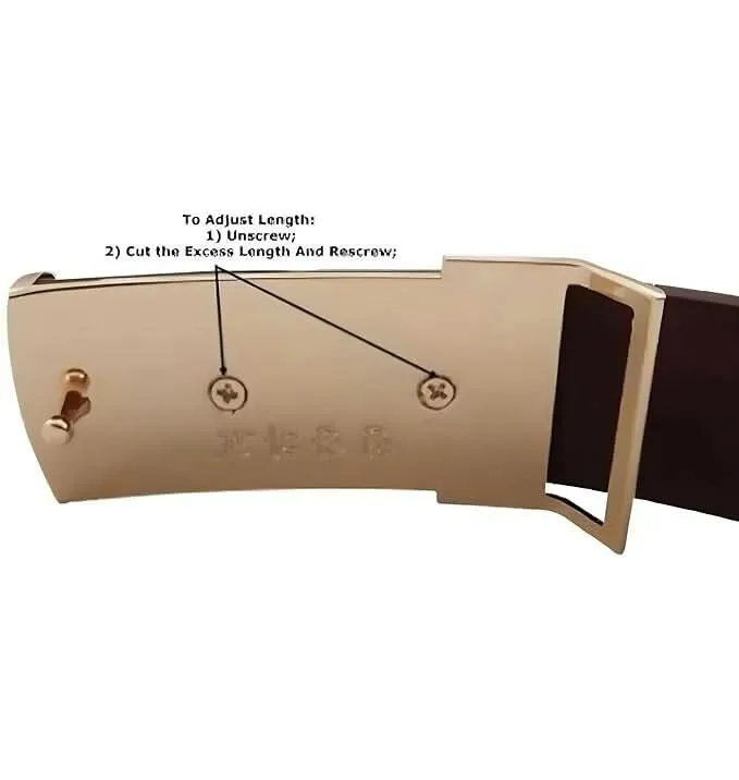 Premium Faux Leather Belts Designer Set (Silver Black, Pack of 2)