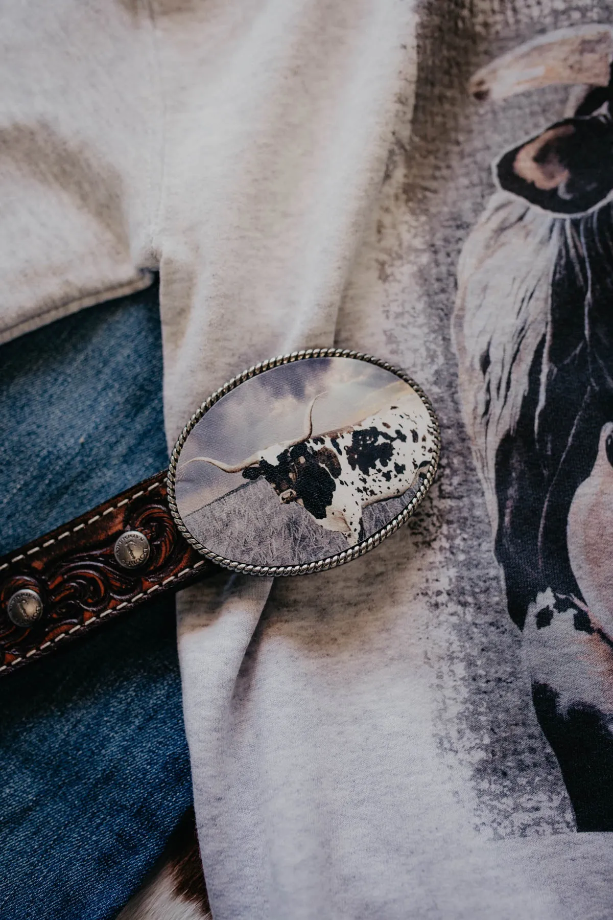 Printed Western Belt Buckles