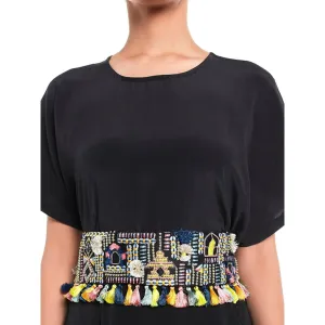 PS Accessories by Payal Singhal Payal Singhal Black Embroidered Belt