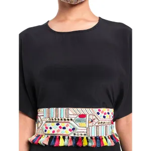 PS Accessories by Payal Singhal Payal Singhal Cream Embroidered Belt
