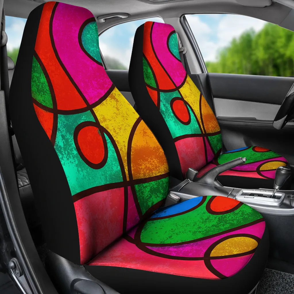 Psychedelic Car Seat Covers (Set of 2)
