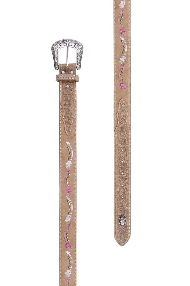 Pure Western Kids Arrow Belt - Light Tan P4W5987BLT