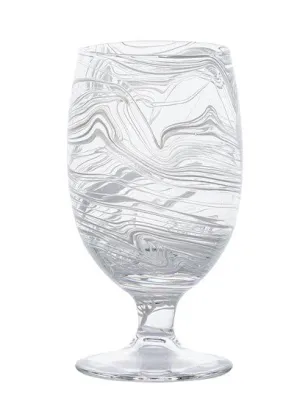 Puro Marbled Goblet - White