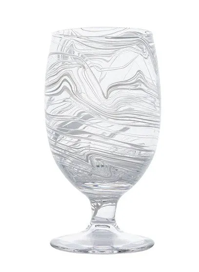 Puro Marbled Goblet - White