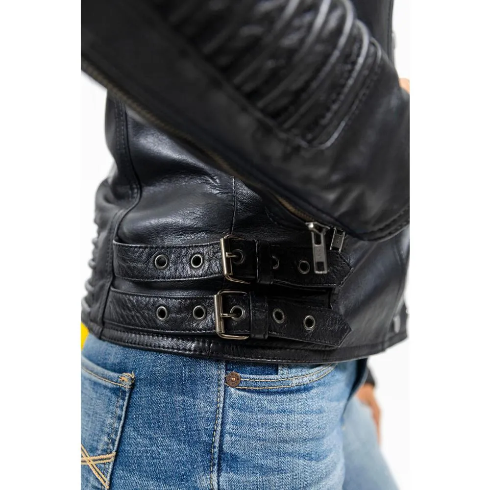 Queens - Women's Fashion Lambskin Leather Jacket (Black)