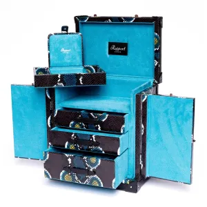 Rapport - Amour Deluxe Jewelry Trunk in Blue Leather | J155