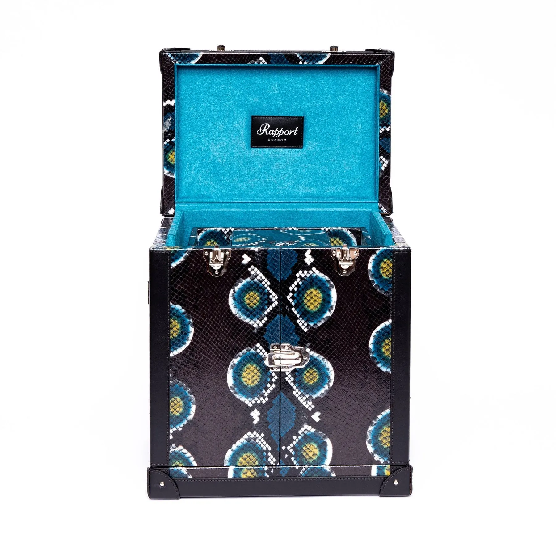 Rapport - Amour Deluxe Jewelry Trunk in Blue Leather | J155