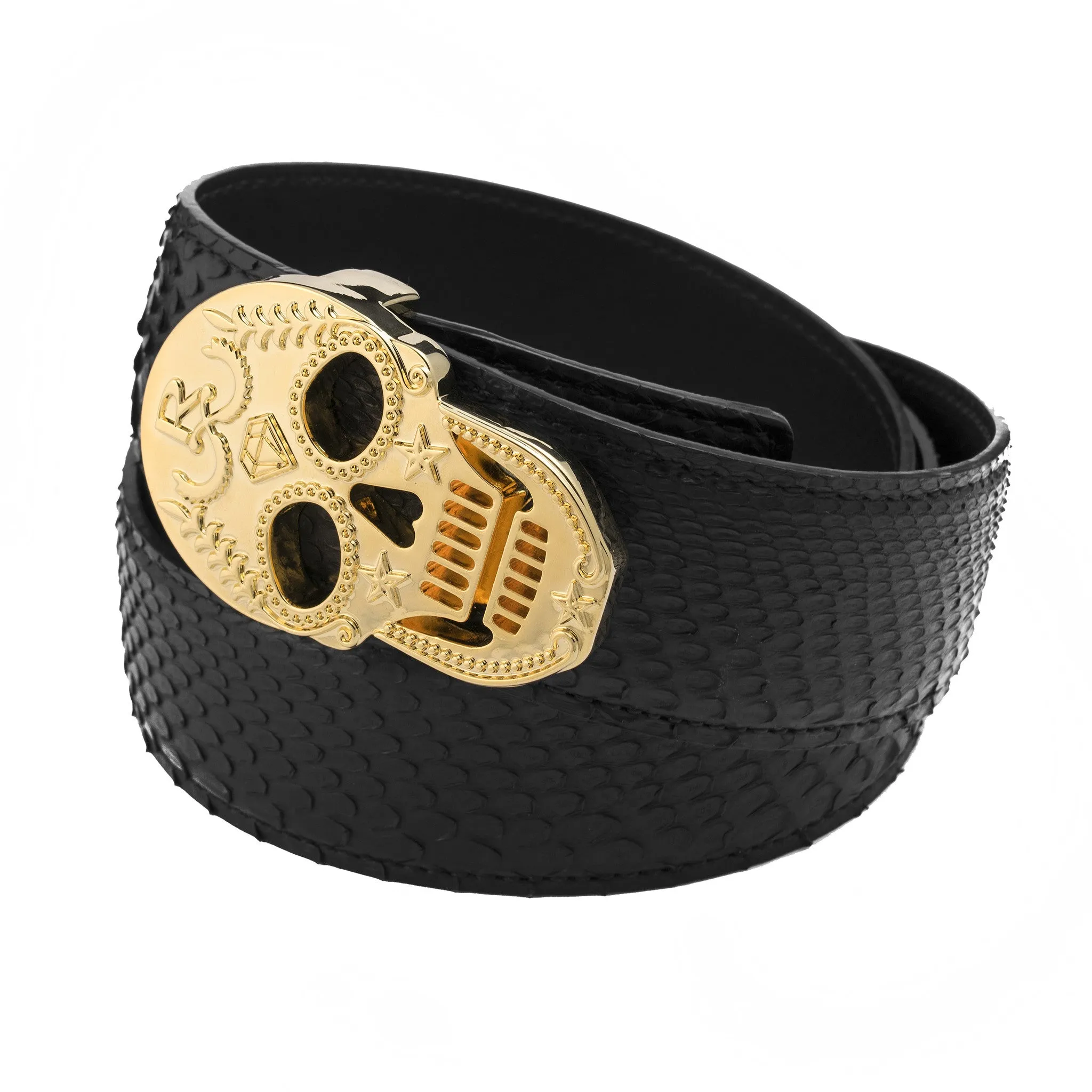 Rayal Black Python Belt