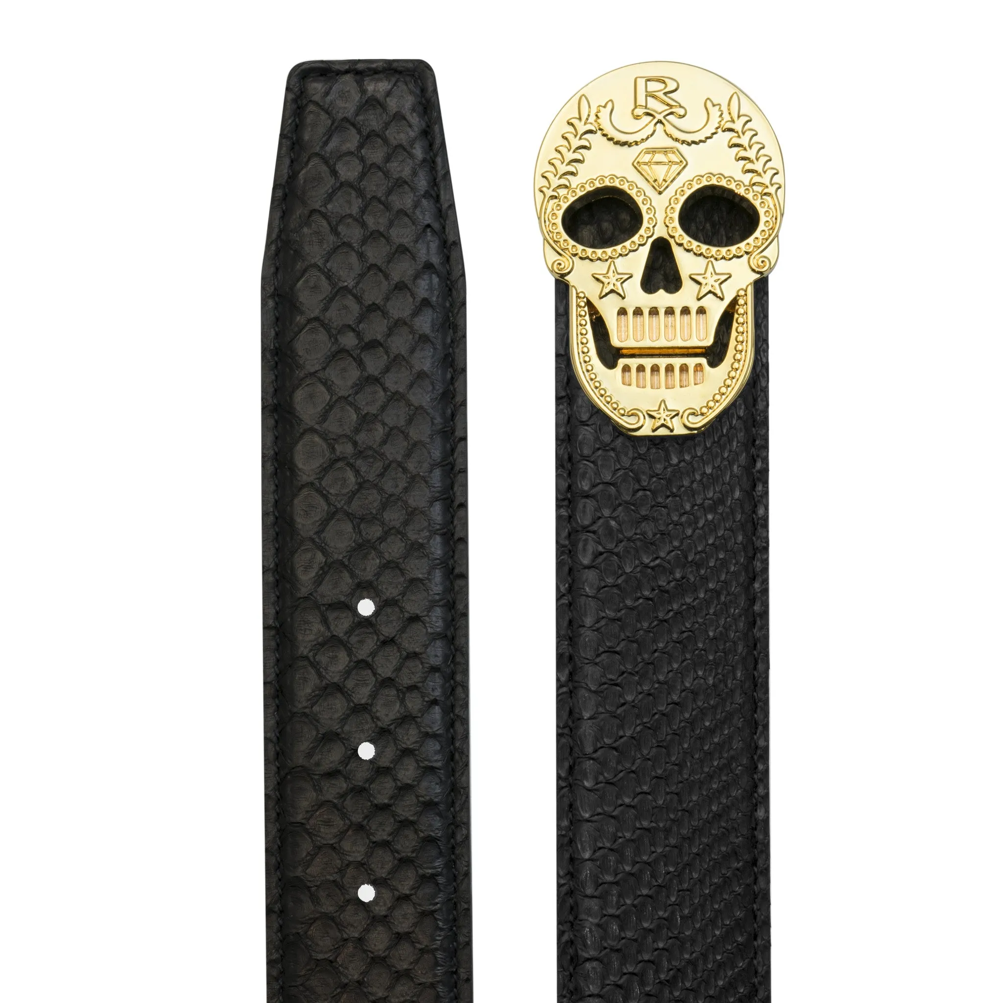 Rayal Black Python Belt
