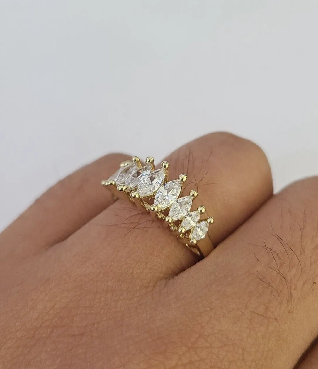Real 10k Yellow Gold Ring Wedding Engagement Casual 10Kt Genuine